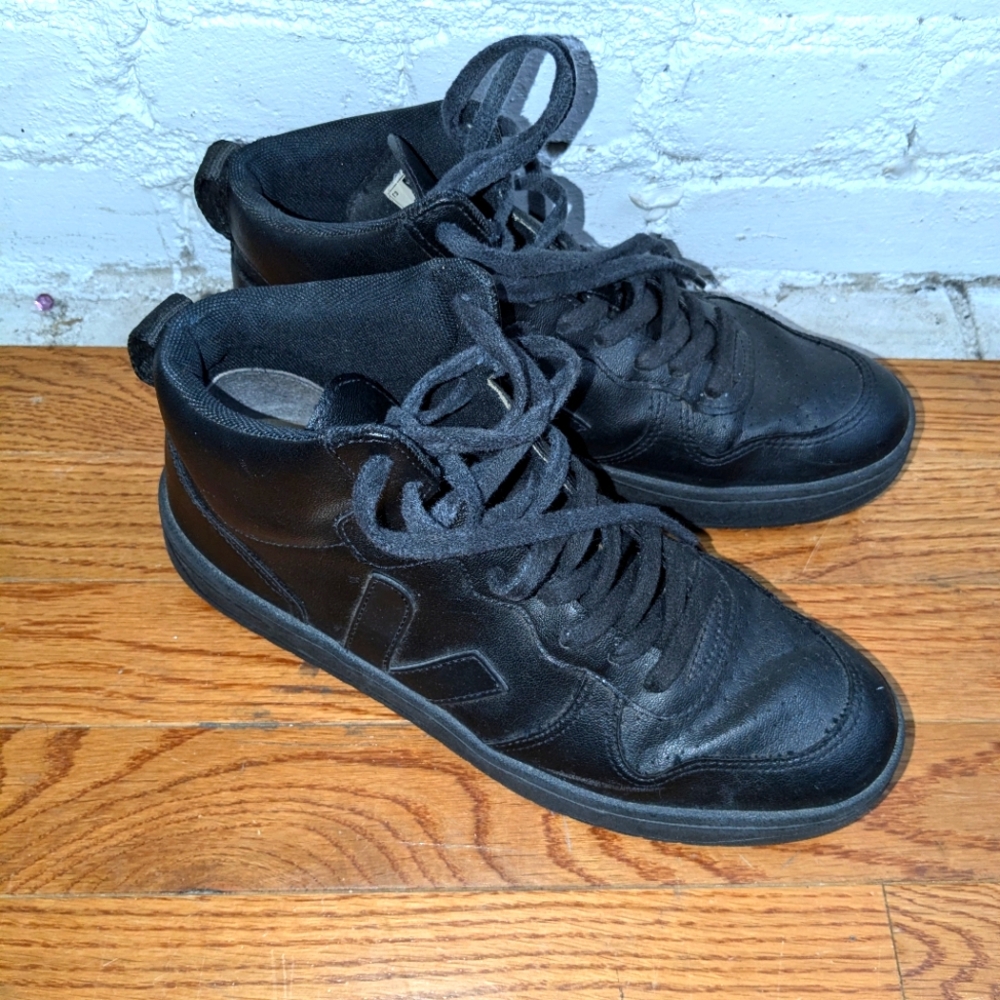Veja Black High Top Sneakers 9